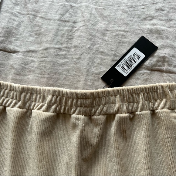 NWT Princess Polly Motel Obeli Trouser in Rib Cream - Petite - Picture 7 of 10